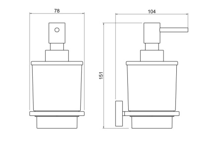 Дозатор AQUATEK, матовый черный AQ4305MB ЛИБРА