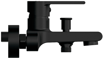 Смеситель для ванны BRASKO BLACK однорычажный черный Смеситель для ванны BRASKO BLACK однорычажный черный