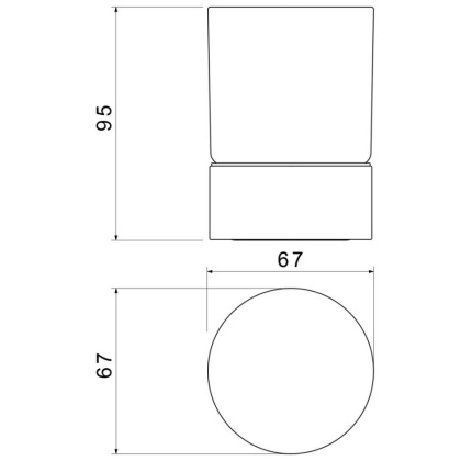 Стакан настольный для зубных щеток Timo Saona 13231/03 черный матовый