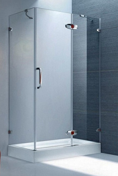 Душевой уголок RGW SA-41, 02034192-11, 90 х 120 см прямоугольный, стекло прозрачное, хром/красный