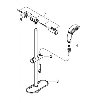 Душевой гарнитур Grohe Tempesta Rustic 27609001 хром