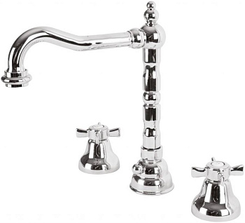 LORD-BLS2-03/24 Смеситель для раковины на три отверстия с донным клапаном золото, ручки золото LORD-BLS2-03/24 Смеситель для раковины на три отверстия с донным клапаном золото, ручки золото