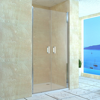 Душевая дверь в нишу RGW Leipzig LE-06 110 профиль Хром стекло прозрачное