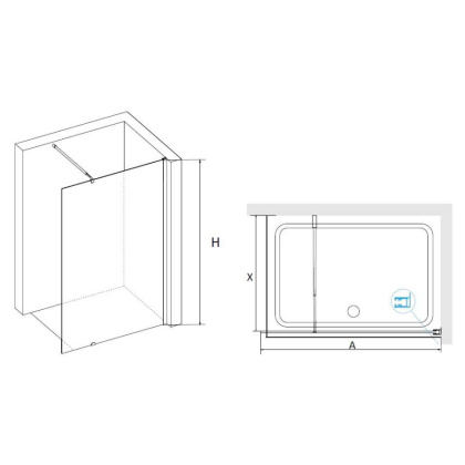 Душевая перегородка RGW WA-02, RGW 41100212-41 Душевая перегородка RGW WA-02, RGW 41100212-41