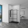 Душевая перегородка RGW Walk In WA-11-B 110 профиль Черный стекло прозрачное