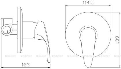 Смеситель для душа Aquanet Practic AF100-50С (с внутренней частью)