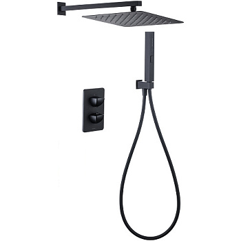 Душевой комплект Allen Brau Infinity 5.21016-31 (с внутренней частью) черный матовый