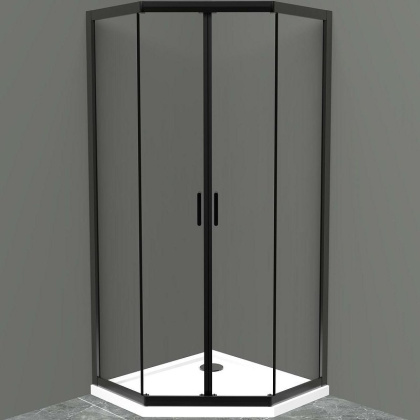 Душевой уголок BelBagno UNO-195-R-2-90-P-NERO