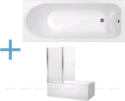 Акриловая ванна Aquanet West 150x70 (+ шторка Aquanet Alfa 4 NF6222-pivot)
