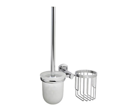 Держатель освежителя и щетки для унитаза Oder, 24х37х12 см, хром, K-3035