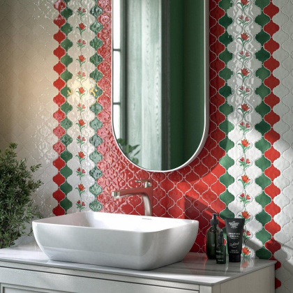 Декор 4 VT\A312\65000 Авейру красный/оранжевый/зеленый (6,5см*6,5см*7мм) (26шт/0,11м2) глянец, шт