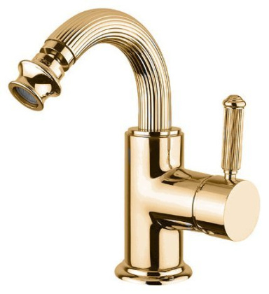 OLIMP-BSM2-03/24-L Смеситель на биде однорычажный c донным клапаном, золото