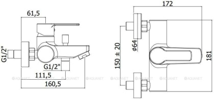 Смеситель для ванны с душем Paffoni Red RED022CR Смеситель для ванны с душем Paffoni Red RED022CR