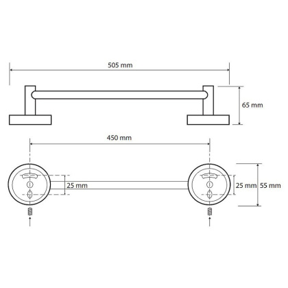 Полотенцедержатель 505 мм