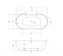 Акриловая ванна BELBAGNO BB28, 1795x855x580