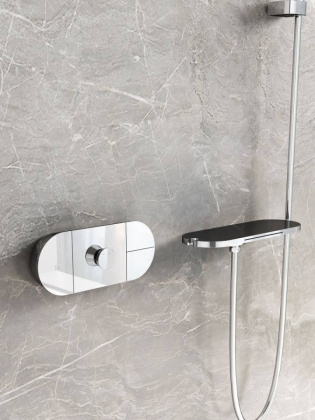 Душевой комплект Futura VSFW-2F12TCH термостатический встраиваемый, 3 режима, хром