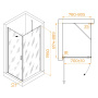 Душевой уголок RGW LE-034 (LE-003 + Z-14) 800x900