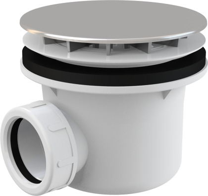 Сифон для душевого поддона, хром