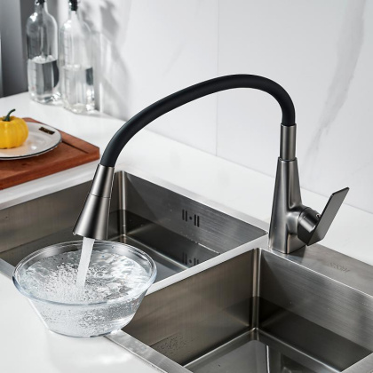 Смеситель для кухни с гибким изливом Shevanik S543T-3