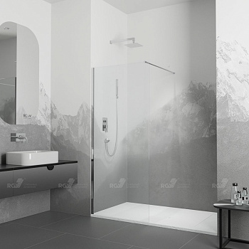 Душевая перегородка 100*195 RGW WA-002 Хром/Матовое/6 мм (990-1005) (Easy)