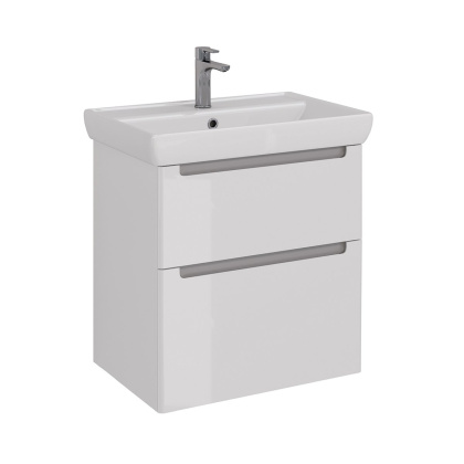 Тумба Lemark BUNO 70см под 1 раковину, подвесная/напольная, 2 ящика, цвет корпуса, фасада: Белый глянец Тумба Lemark BUNO 70см под 1 раковину, подвесная/напольная, 2 ящика, цвет корпуса, фасада: Белый глянец