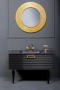 Тумба Linea 80 черная + Золото_Комплект 842-080-BG Boheme Тумба Linea 80 черная + Золото_Комплект 842-080-BG Boheme