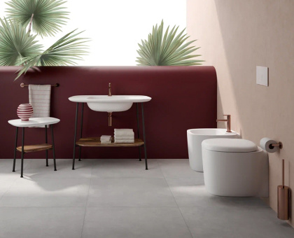 Подвесной безободковый унитаз Plural Rim-Ex, цвет Матовый Белый