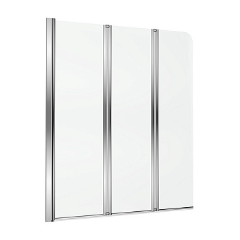 Шторка для ванны EXCELLENT Fliper 120 см (хром) левая