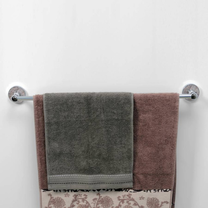 Штанга для полотенец Nau, 67х6х8 см, хром и белый, K-7730