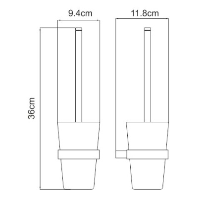 Sauer K-7927 Щетка для унитаза подвесная Sauer K-7927 Щетка для унитаза подвесная