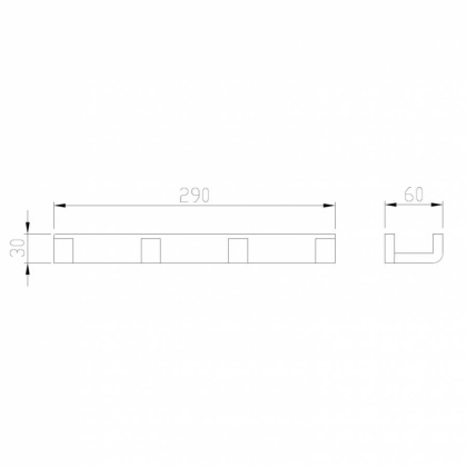 Вешалка на 4 крючка ABBER Westen AA1751G золото матовое