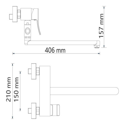 Exter 1602L Смеситель для ванны с длинным изливом Wasserkraft Exter 1602L Смеситель для ванны с длинным изливом Wasserkraft