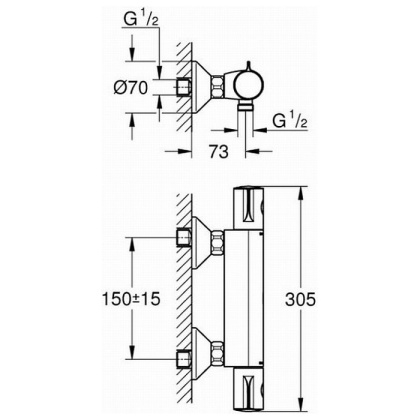 Термостат Grohe Grohtherm 800 34558000 для душа Термостат Grohe Grohtherm 800 34558000 для душа