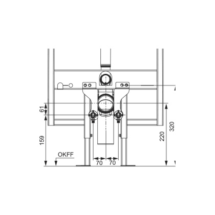 Монтажный комплект TECEone для модуля TECEconstruct со
смывным бачком Octa, 8 см