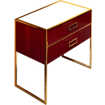 Тумба MONACO 100см h74см бордо глянец + золото под раковину чашу 867-100-RG Boheme