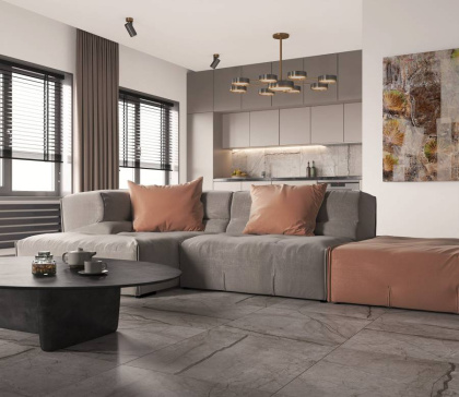 Керамогранит Laparet Obsidian Moss Gray матовый 60х60 (4шт_1,44м2), м2