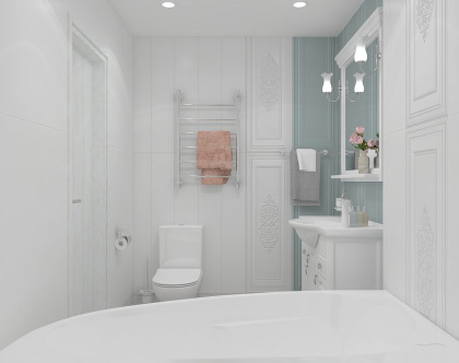 Плитка настенная 14000R Монфорте белый блестящий обрезной 40*120*10 (3шт\1.44м2) , м2