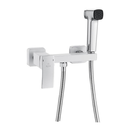 Гигиенический душ со смесителем Rose R1505F-1, белый/хром Гигиенический душ со смесителем Rose R1505F-1, белый/хром