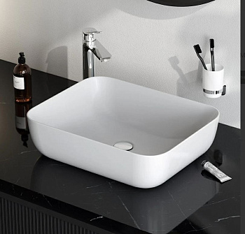 M8FWCC10510WG Func Раковина накладная, прямоугольник, 51 см, цвет Белый глянец