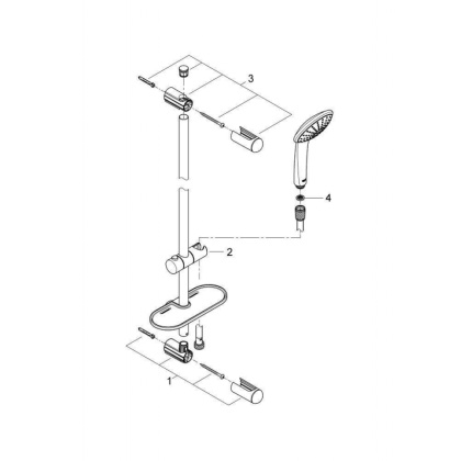 Душевой гарнитур Grohe Euphoria Mono 27266001 хром Душевой гарнитур Grohe Euphoria Mono 27266001 хром