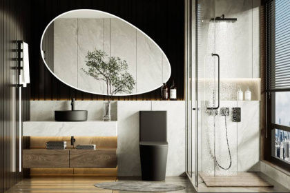 Унитаз ABBER Bequem AC1112TMB компакт черный матовый, безободковый, смыв торнадо