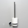 Щетка для унитаза подвесная, 15,1х35,5х11,4 см, хром и белый, K-28227
