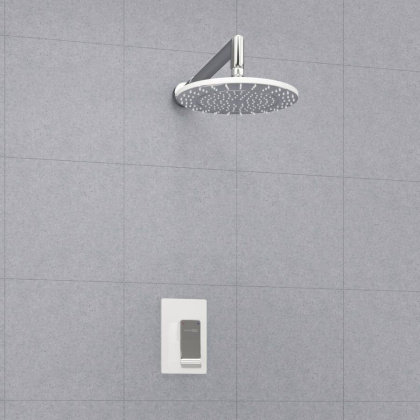 A12667WHITE Встраиваемый комплект для душа с верхней душевой насадкой Wasserkraft