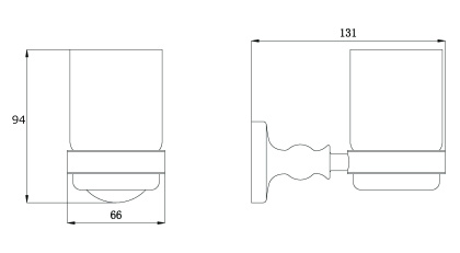 Подстаканник одинарный RUSH Crete, 10х6х13 см, цвет белый с бронзой, CR35310