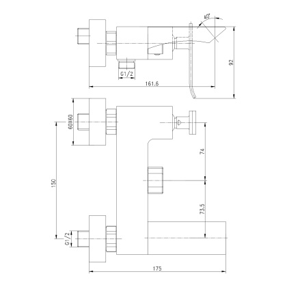 Смеситель Lemark Contest LM5814CW для ванны Смеситель Lemark Contest LM5814CW для ванны