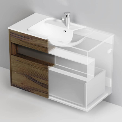 База под раковину с нишей и 1 ящиком, 100 см, дуб крафт, универсальная M8FFUX1001OF База под раковину с нишей и 1 ящиком, 100 см, дуб крафт, универсальная M8FFUX1001OF