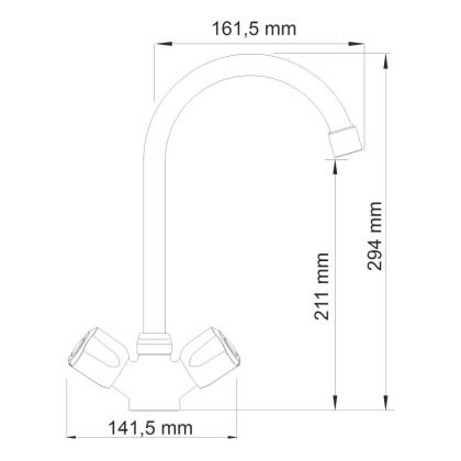 Amper 2907 Смеситель для кухни Wasserkraft Amper 2907 Смеситель для кухни Wasserkraft