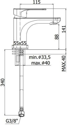 Смеситель для раковины Paffoni Sly SY071CR Смеситель для раковины Paffoni Sly SY071CR