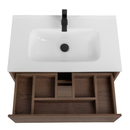 Тумба со стеклянной матовой раковиной напольная BelBagno KRAFT 100 Bianco Opaco, раковина белая