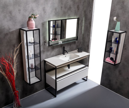 Столешница моноблок Vallessi 120 белая керамика